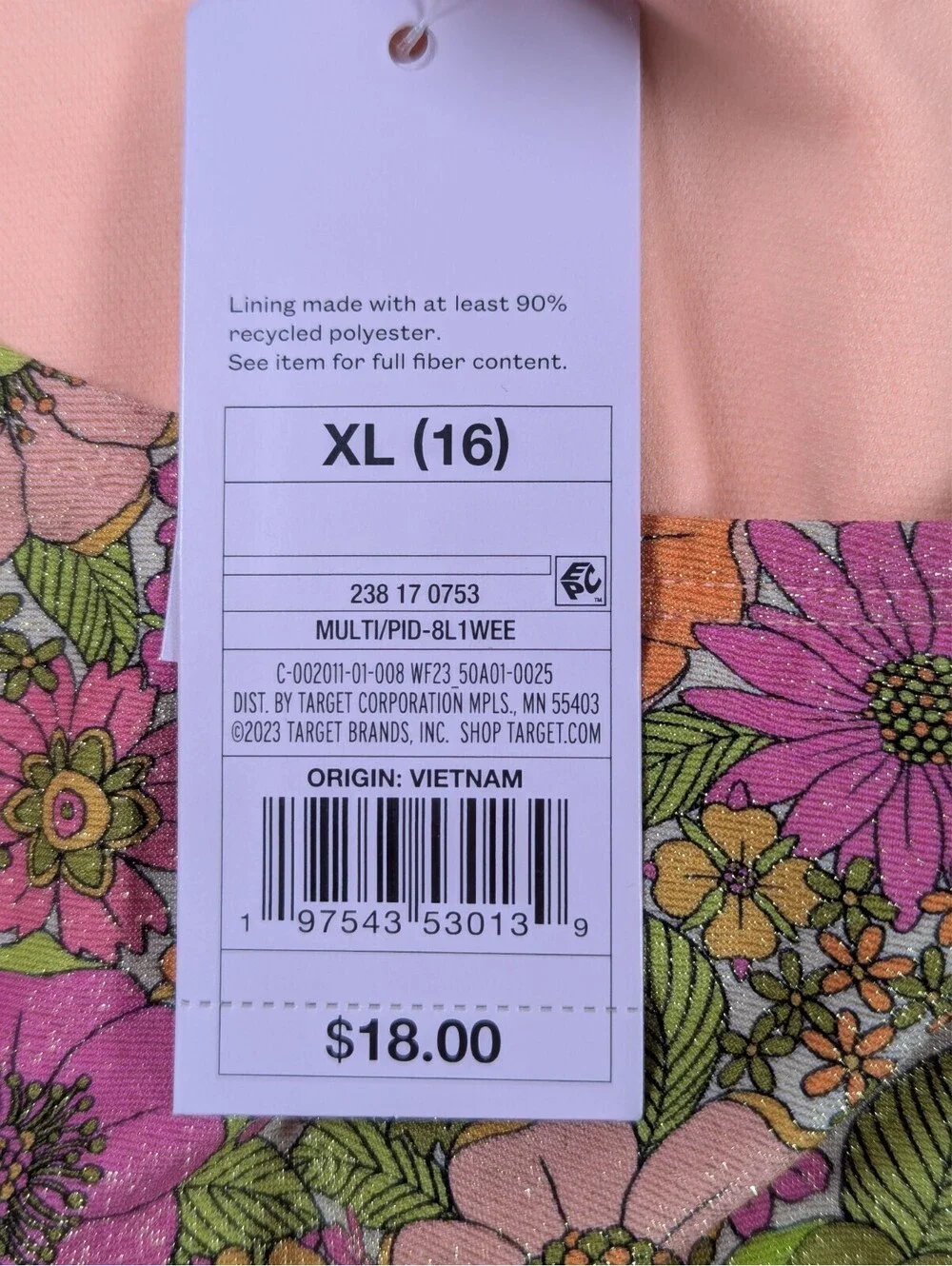 Wild Fable - Women's - Low Rise Flower - Extra High Leg and Cheek - Size XL (16)